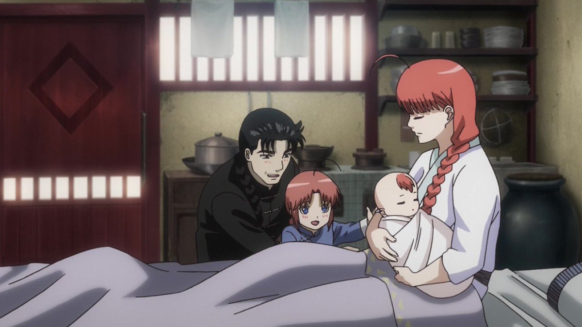 銀魂 #gintama 神楽が生まれたときの星海坊主と神威のやりとりが可愛い。