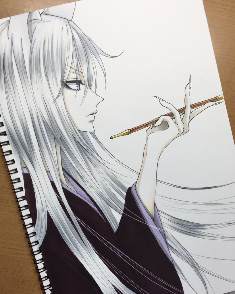 野狐巴衛 完成〜💜💜 #神様はじめました #巴衛