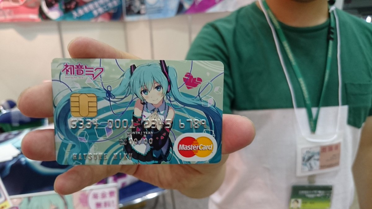 初音ミク マスターカードブースでは、三井住友カード×初音ミクコラボ第