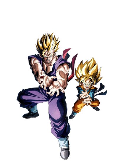 親子三大かめはめ波のカードイラストと素材画像の色が違うので