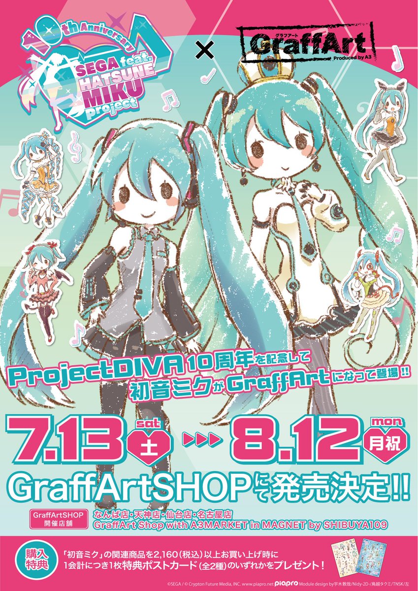10th anniversary】 「初音ミク -Project DIVA-」10周年♪ 10周年記念