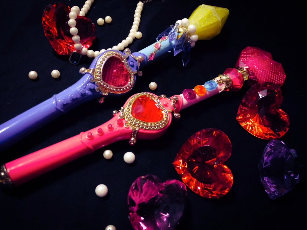 バニラの杖完成した💗✨ 2本揃うととっても可愛い👑 #シュガシュガルーン