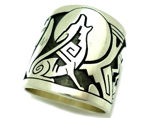 ホピ族、Berra Tawahongva（ベラタワホングバ ）製作の24mm幅の幅広