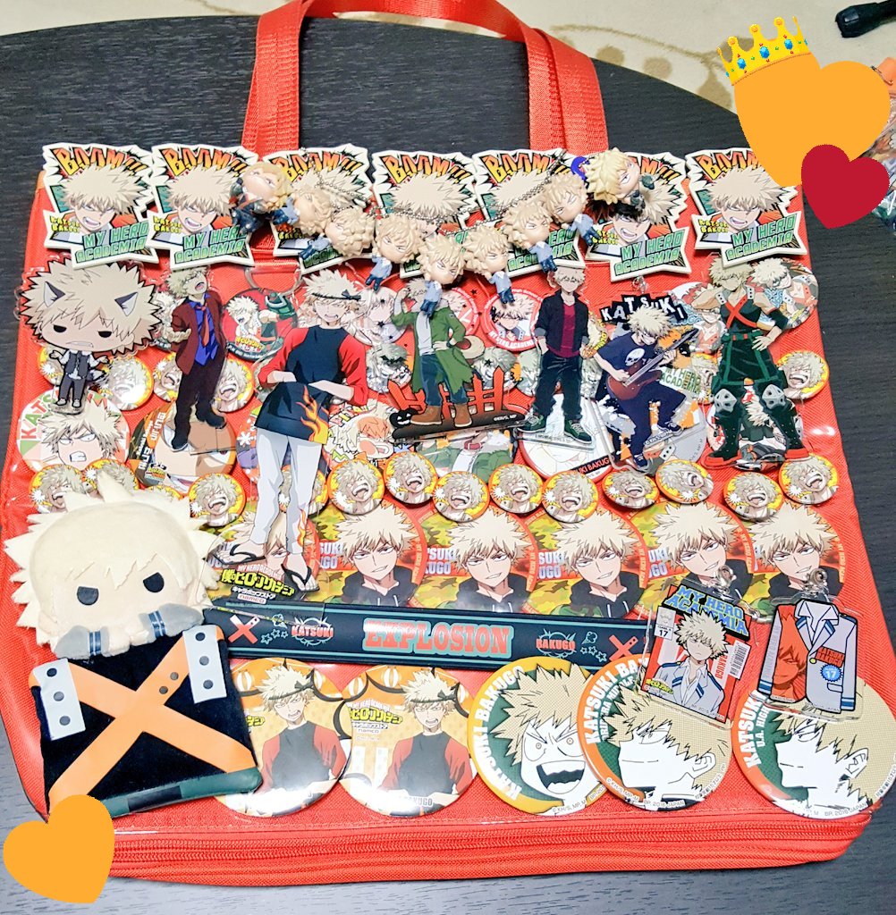 ジャンフェスで持ってく爆豪くんおNEWバッグの配置決めてた😌💓大体