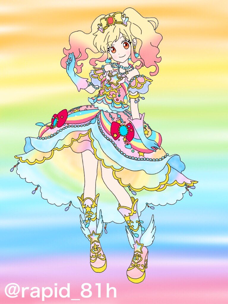 星のツバサがつく前の虹野ゆめのプレミアムドレス 気づけばアイカツ
