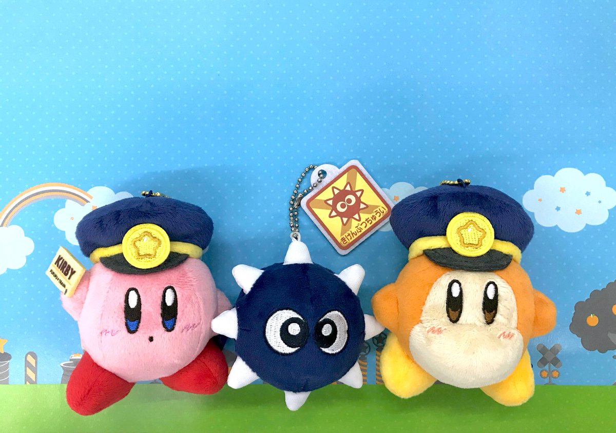 えきナカグルメでおなかいっぱいになってうとうとしているカービィと