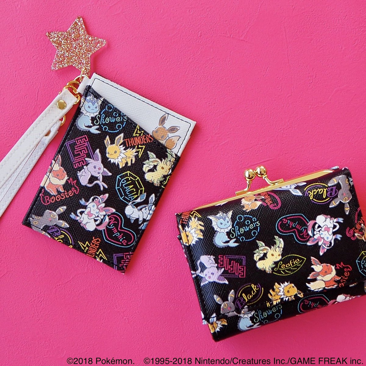 ネオンカラーのイーブイグッズはコンパクトなのに存在感たっぷり