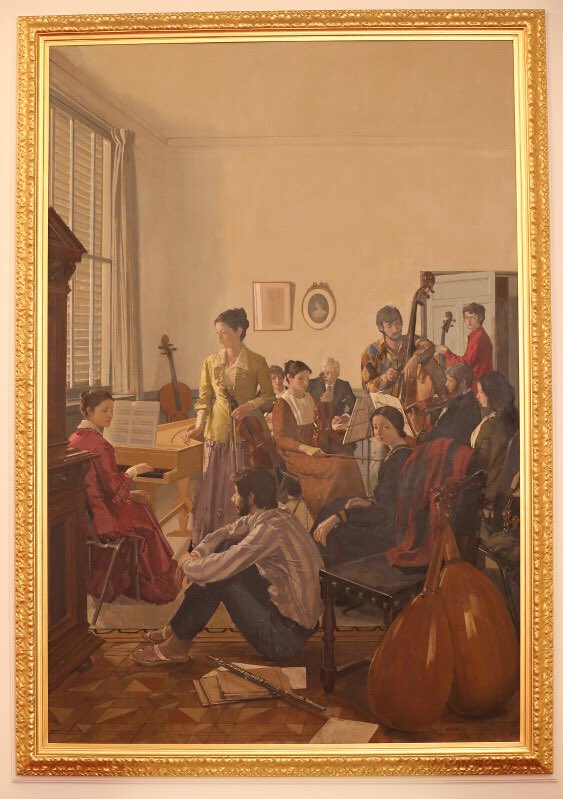 迎賓館赤坂離宮で印象深かった作品。小磯良平の《絵画》と《音楽