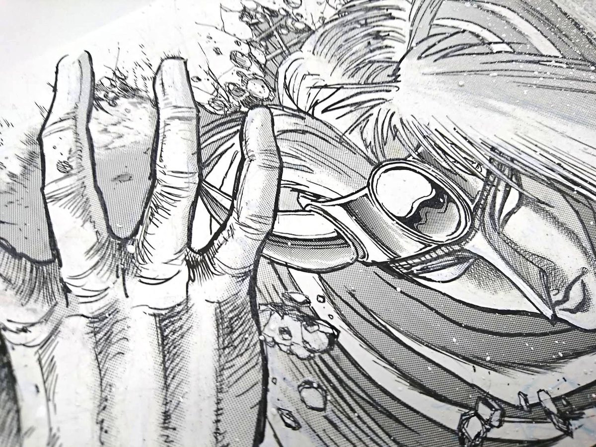 からくりサーカス24巻の一コマの原画。 「あるるかん」の迫力ある