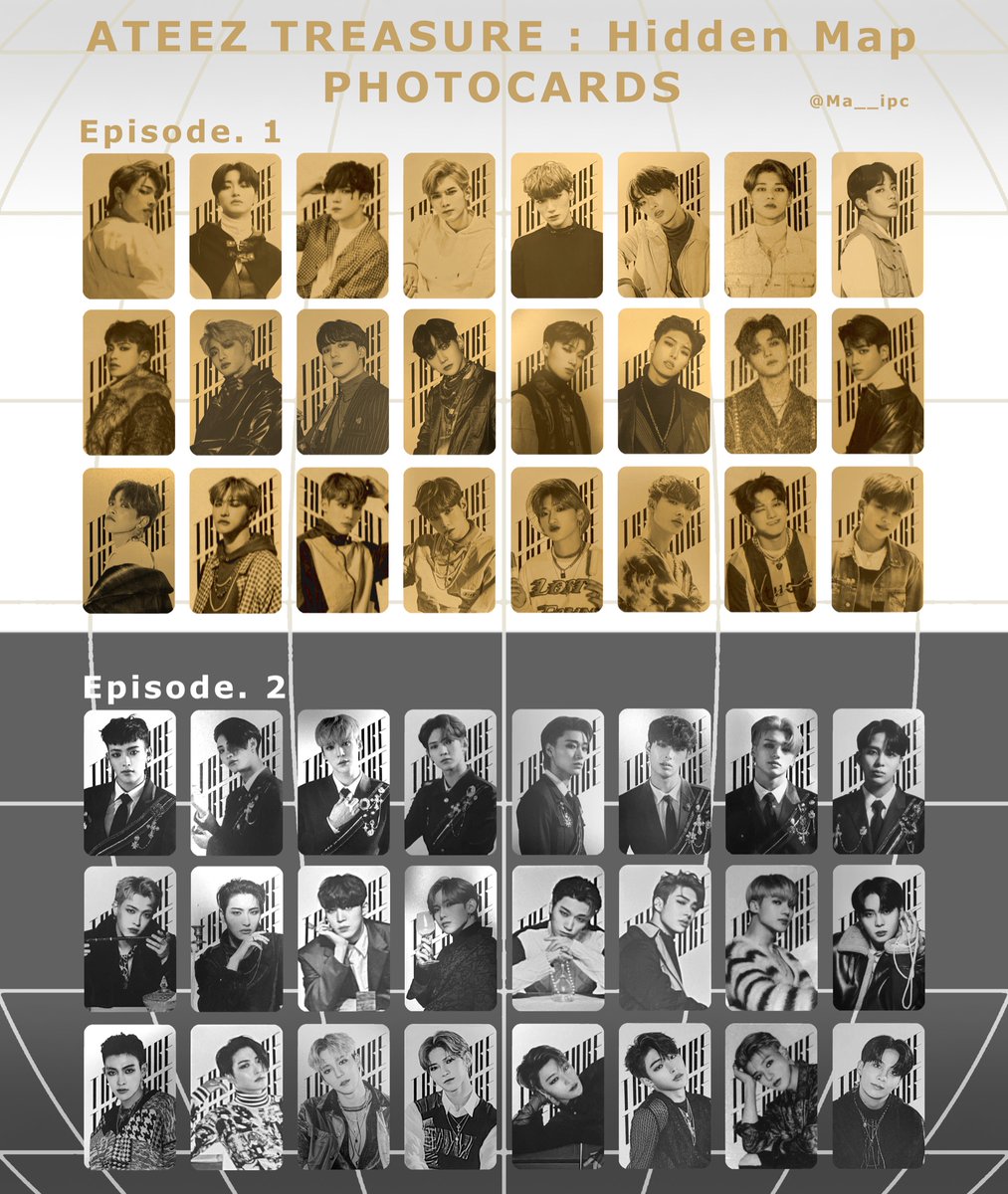 🤍ATEEZ TREASURE : Hidden Map トレカ一覧🤍 Plz do not crop:) 交換