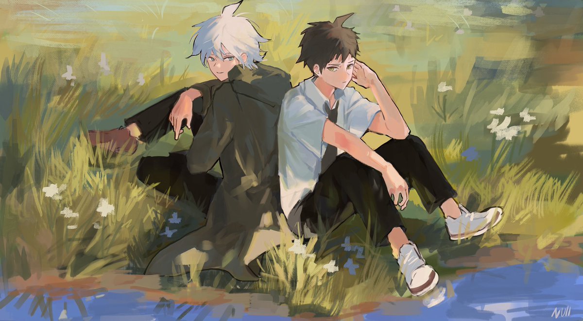 日向創 ,狛枝凪斗 「코마에다랑 히나타 」|ɴᴜʟʟのイラスト