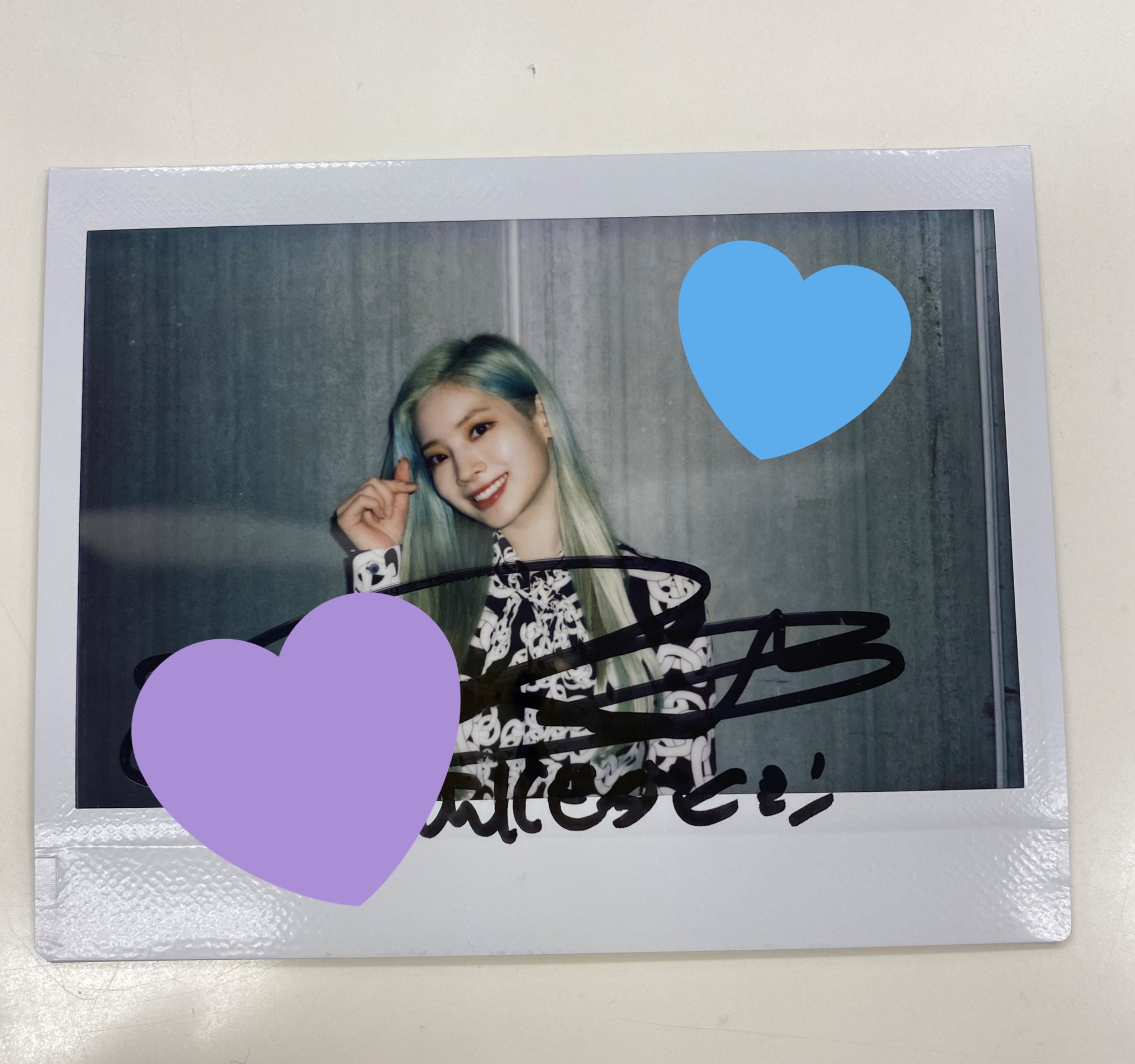 TWICE ミナ直筆サイン入りチェキhare hare