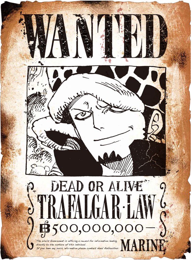 WANTED #MARINE #DEADORALIVE #手配書 #海軍 #生死 を問わず #懸賞金 5