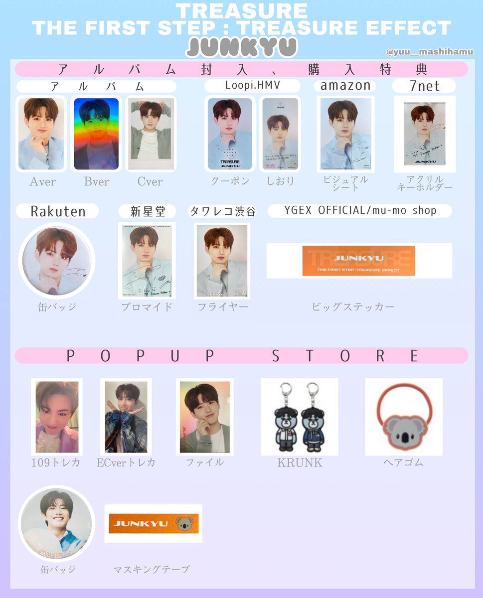 TREASURE日本デビューアルバム POPUP STORE ポップアップストア