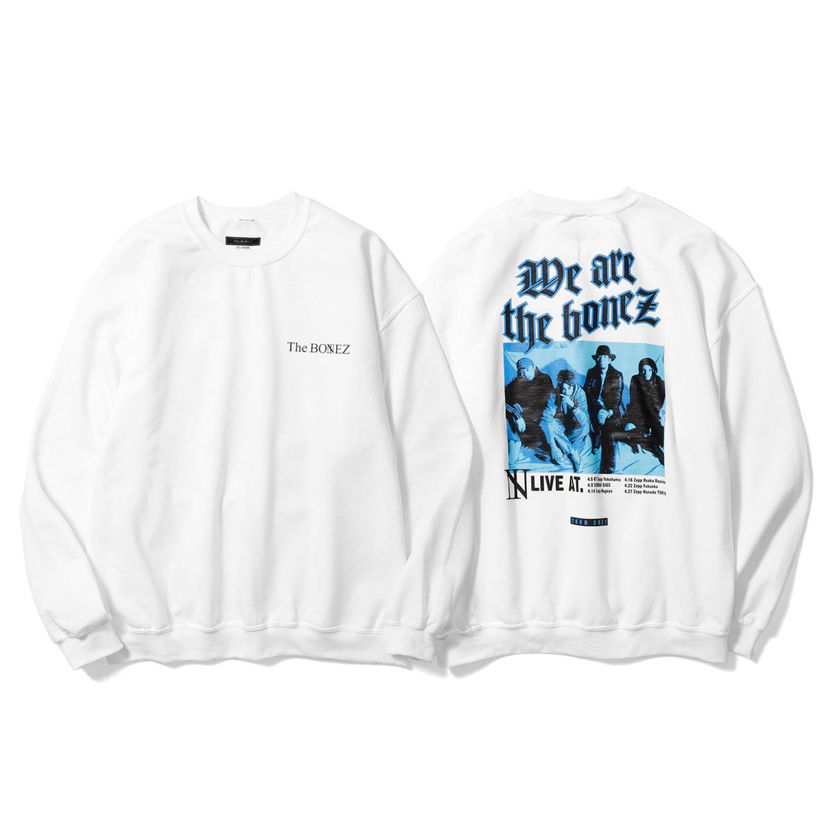 WE ARE THE BONEZ TOUR CREW NECK SWEAT PRODUCT. 会場限定販売となる