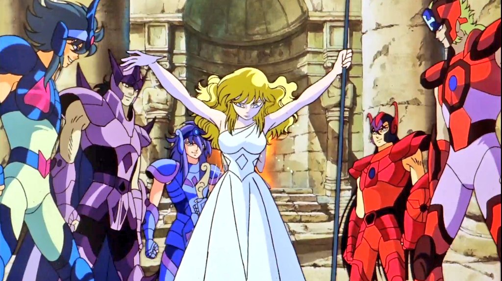 A fantastic oversize cel of Eris and her devoted 