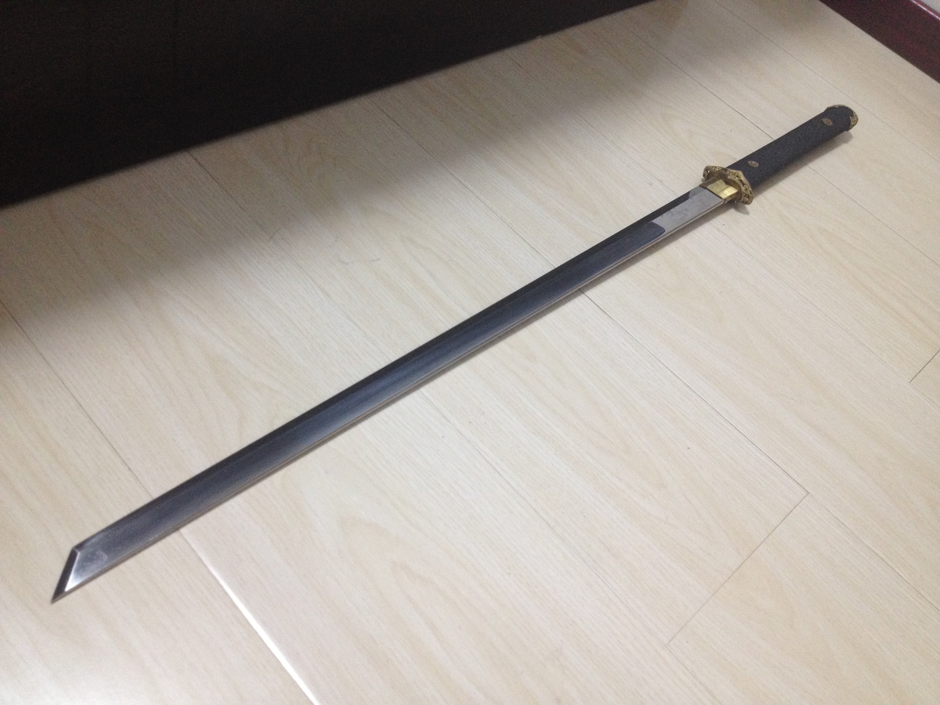 武具 刀装具 日本刀 模造刀 横刀 直刀 黒獅子唐横刀 武具 刀装具 日本