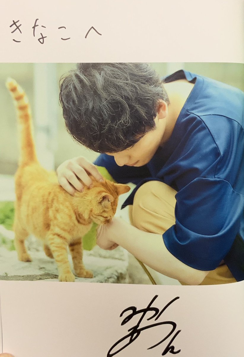 生まれて初めて猫にサイン書いた