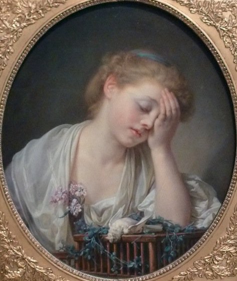 西洋の絵画や彫刻などには「飼っていた鳥が死んでしまった女の子