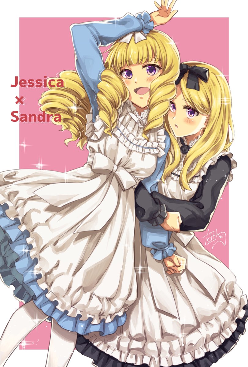 ジェシカ＆サンドラ全身図ありがとうーー！！ #人狼ジャッジメントイラスト