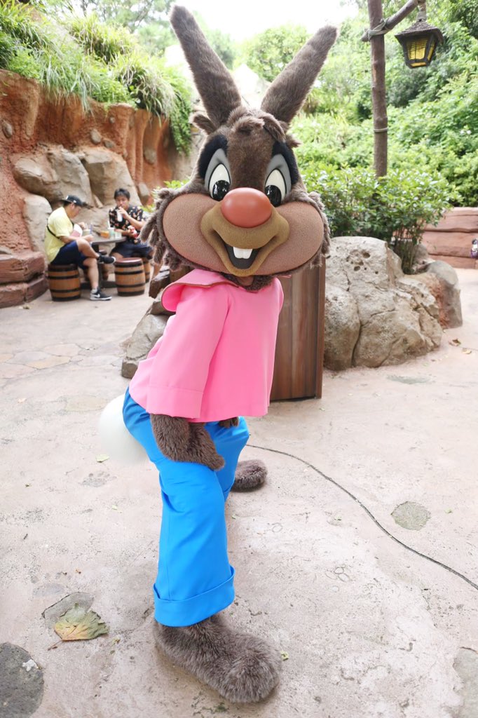 今日はうさぎどん、きつねどん、くまどん😊🌸 スプラッシュマウンテン