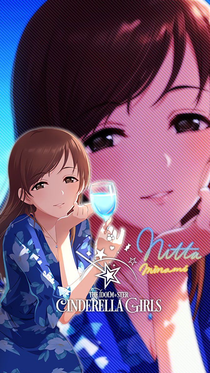 iPhone壁紙・iPhoneロック画面兼用 [女神は朝焼けの海に]新田美波