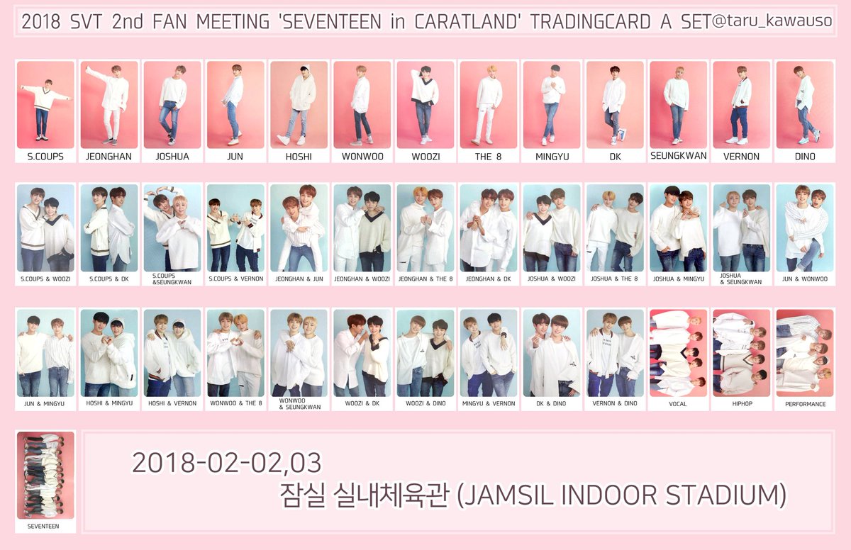 SEVENTEEN in Caratland 2nd Fanmeeting 2018 Trading Card set Cr