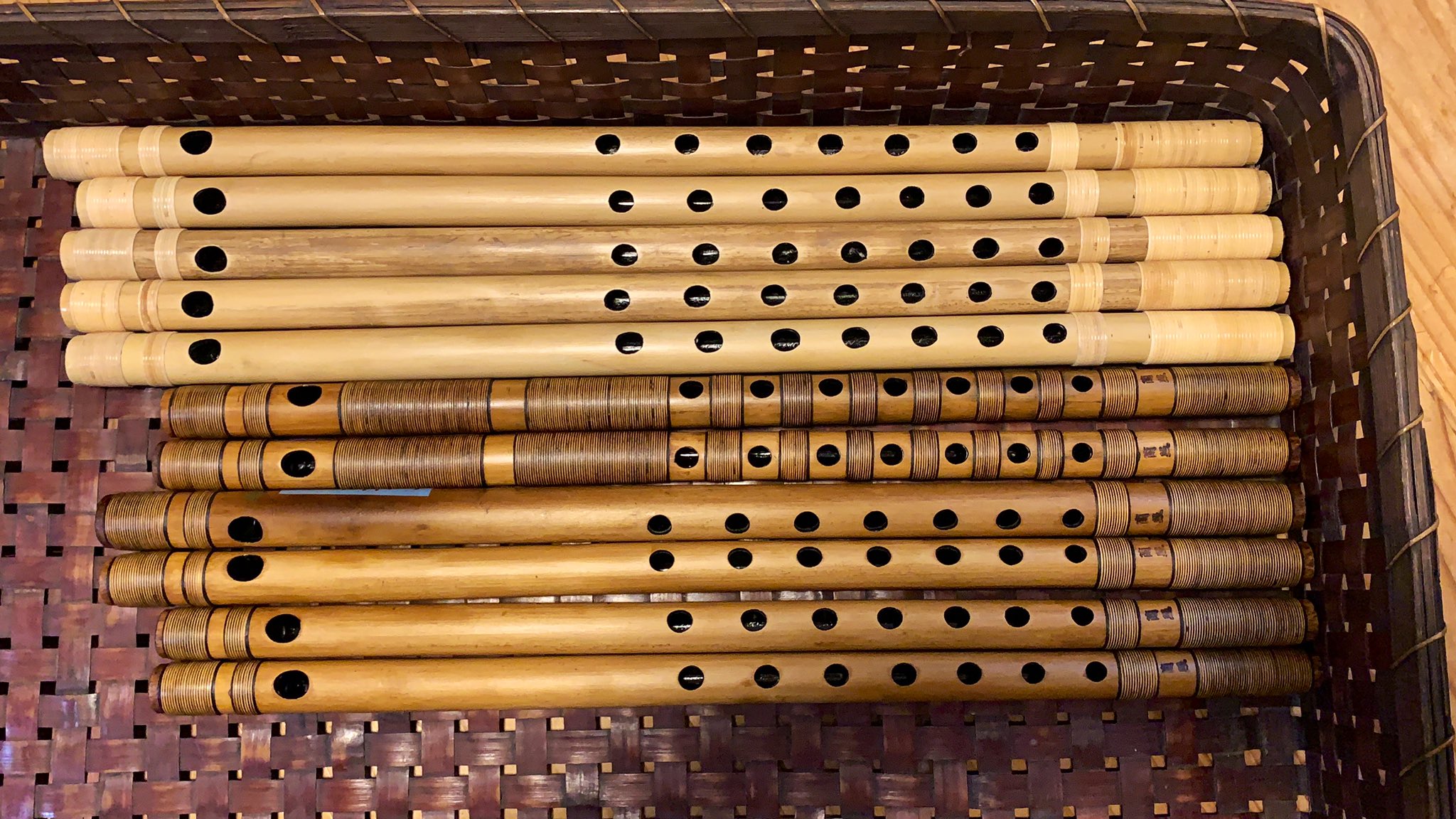 篠笛 唄用(ドレミ) 蘭情/蘭照 朱総籐巻 六本調子 |