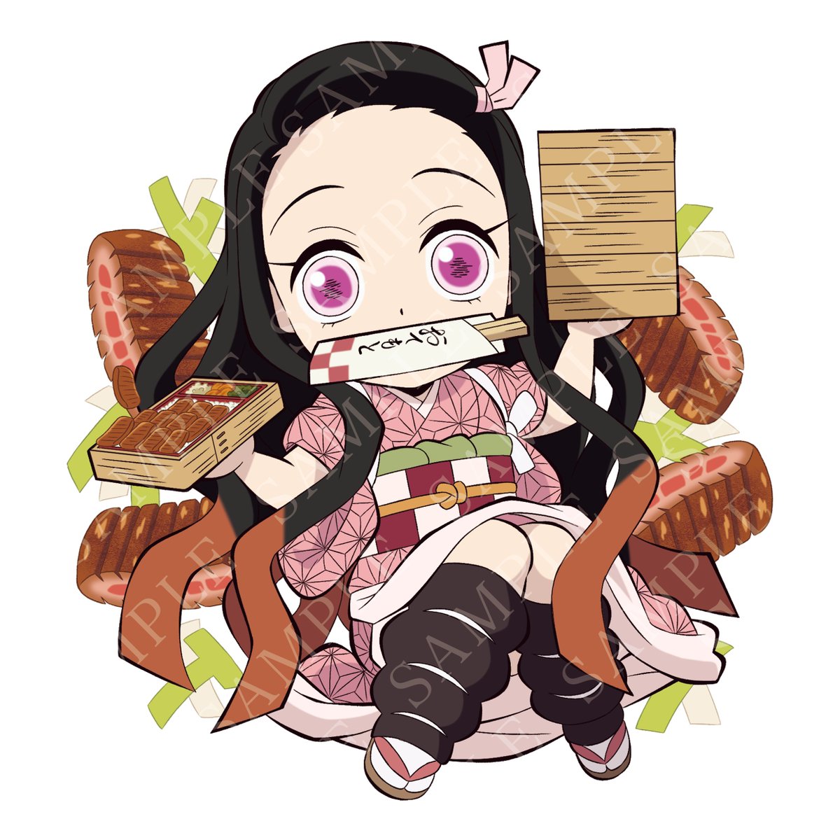 鬼滅の刃　竈門禰豆子　プリロール限定　描きおろしイラスト缶バッジ　ハート型