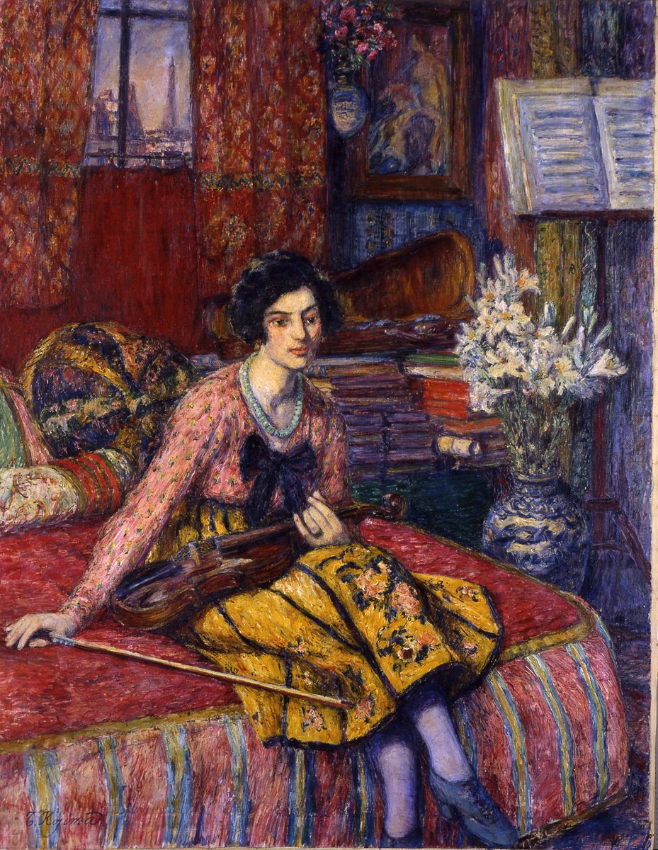 この日描いていたヴァイオリンの絵は、こちらでしょうか。 児島虎次郎