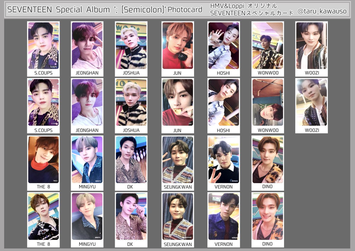 SEVENTEEN セブチ Special Album ； Semicolon セミコロン Photocard