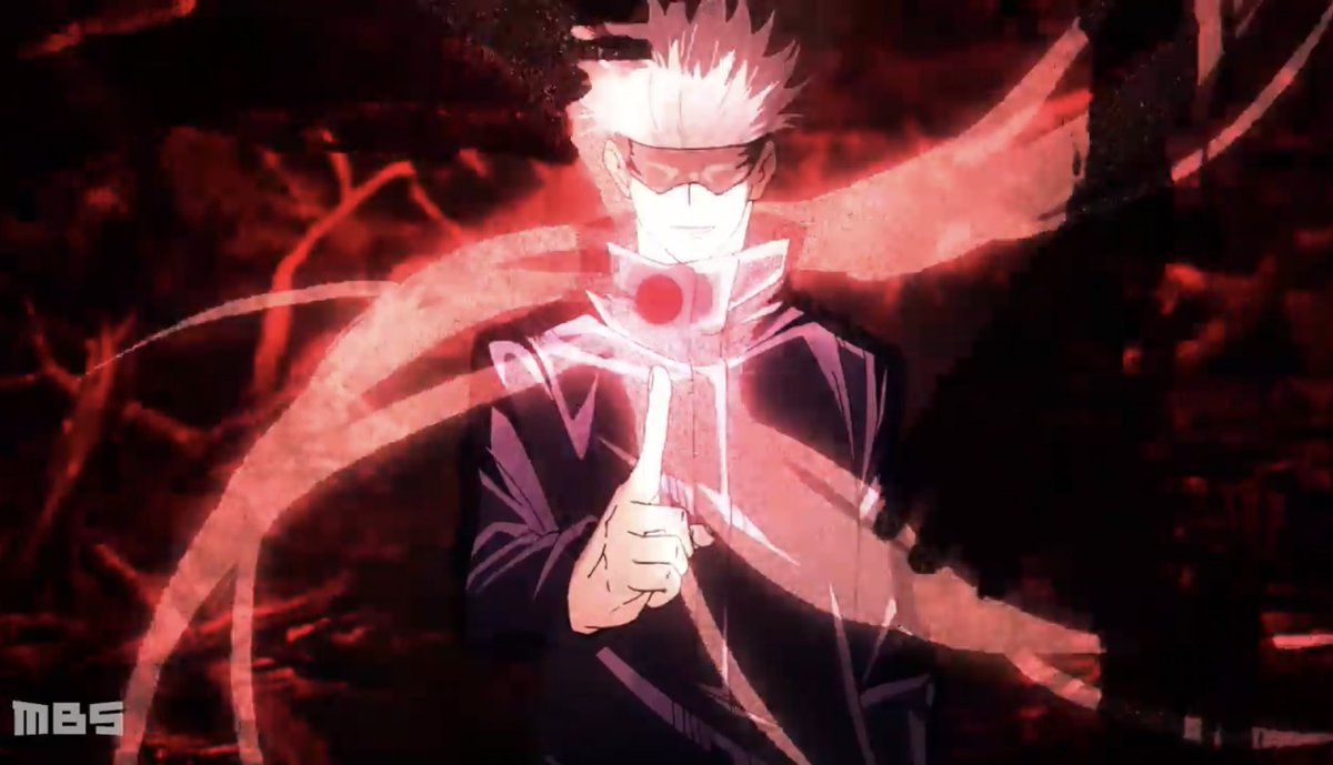 術式反転「赫」が最強にカッコいい☝🏻🔴 #呪術廻戦 #五条悟