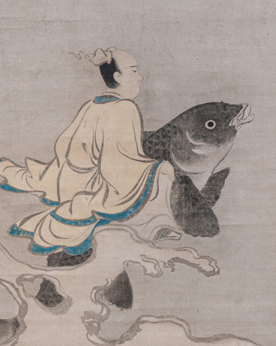 琳派の美 花鳥風月」展より、尾形光琳筆「琴高仙人図」です。琴高は