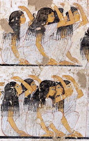 Ancient Egypt]Mourning Women! [古代エジプト]葬列で自分の頭、顔、胸