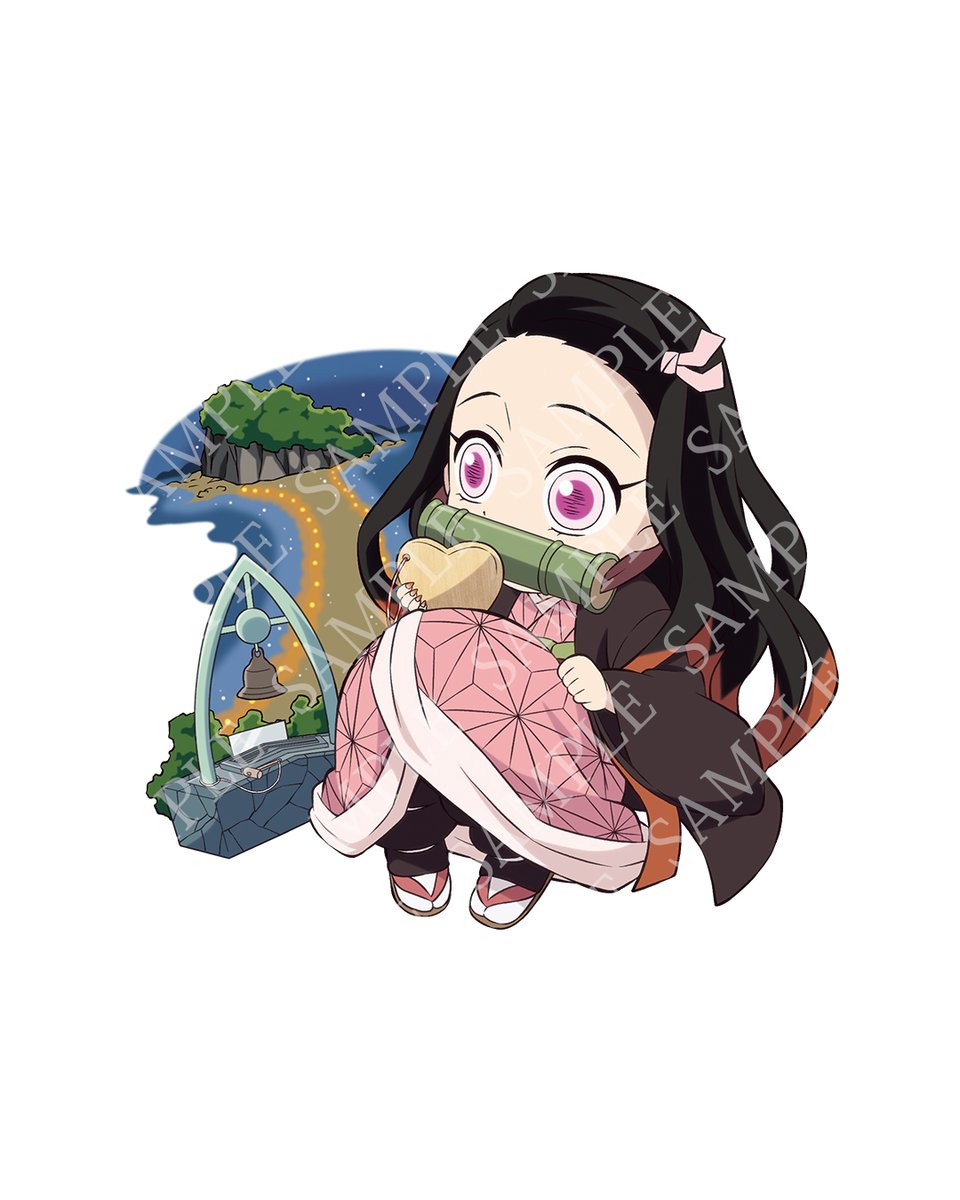 鬼滅の刃　竈門禰豆子　プリロール限定　描きおろしイラスト缶バッジ　ハート型