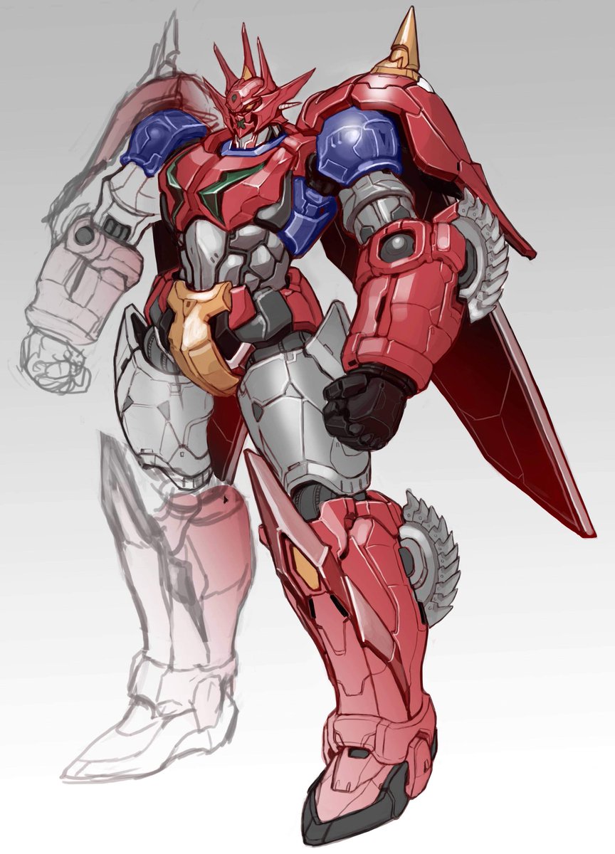 ゲッタードラゴンのリデザインのラフ画が出来ました。 順を追って