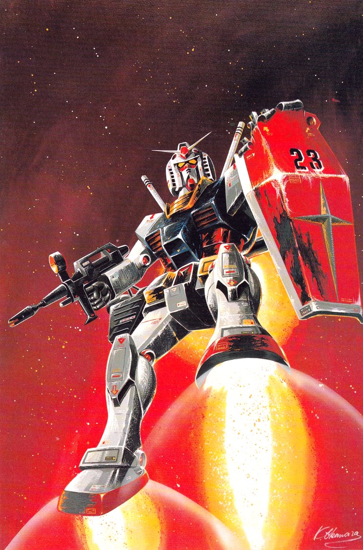 大河原先生による小説「機動戦士ガンダム Ⅲ」の表紙イラスト原画