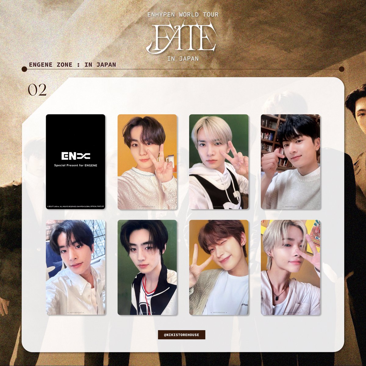 nikistorehouse_template 엔하이픈 콘서트 페이트 엔진존 포카 ENHYPEN