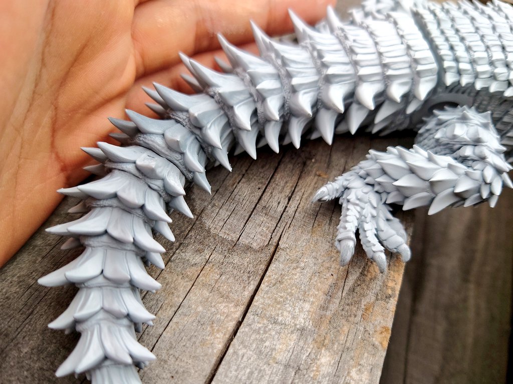 オオヨロイトカゲ 原型出力！ ほぼ等身大+鱗の枚数とか数えて造形した