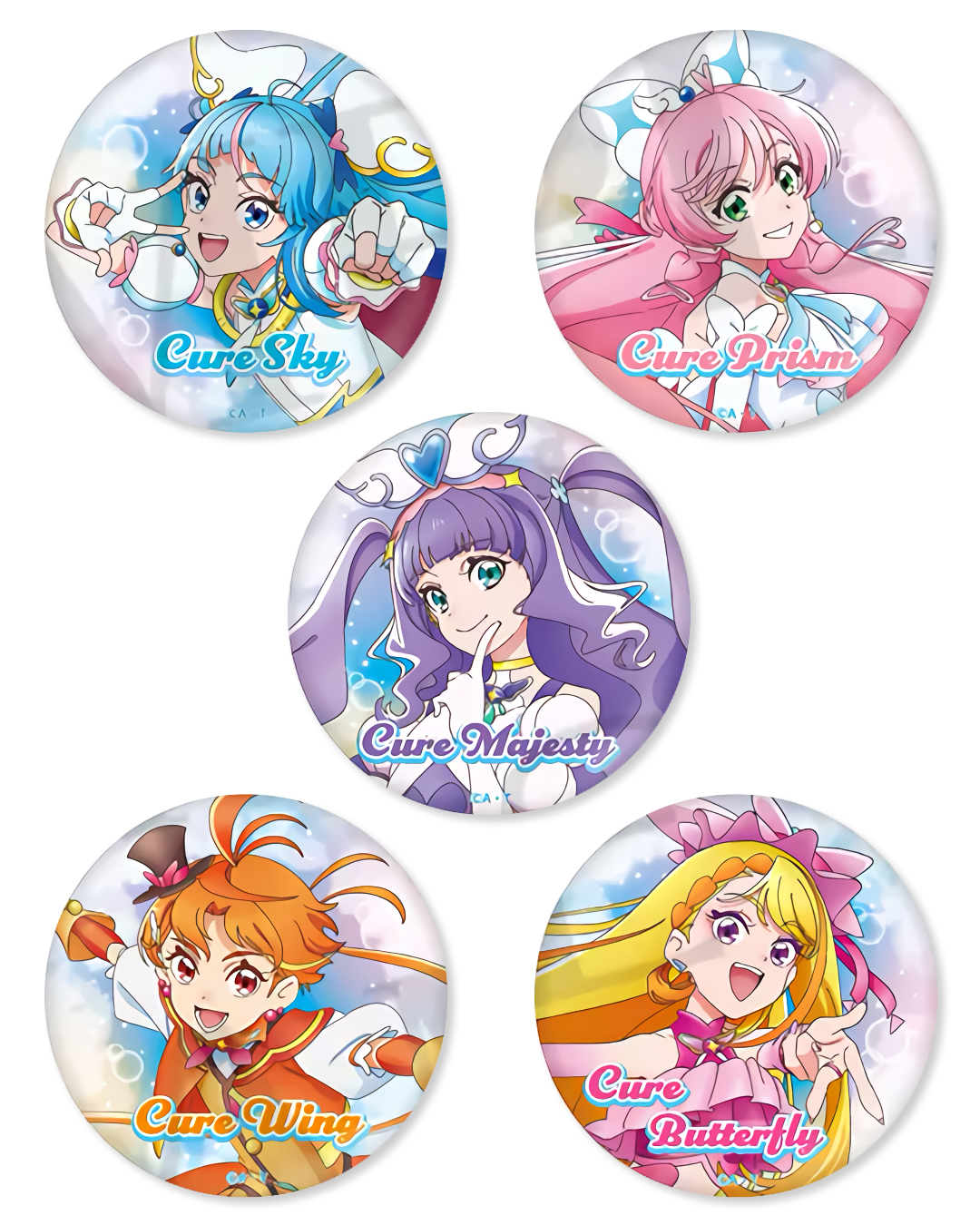 キュアプリズム 日清 カップメシ 缶バッジ 80点 キュアプリズム 日清