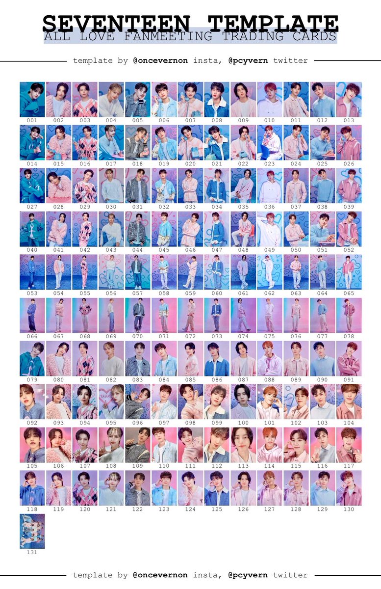 seventeen japan fanmeeting 'love' full ot13 numbered trading cards