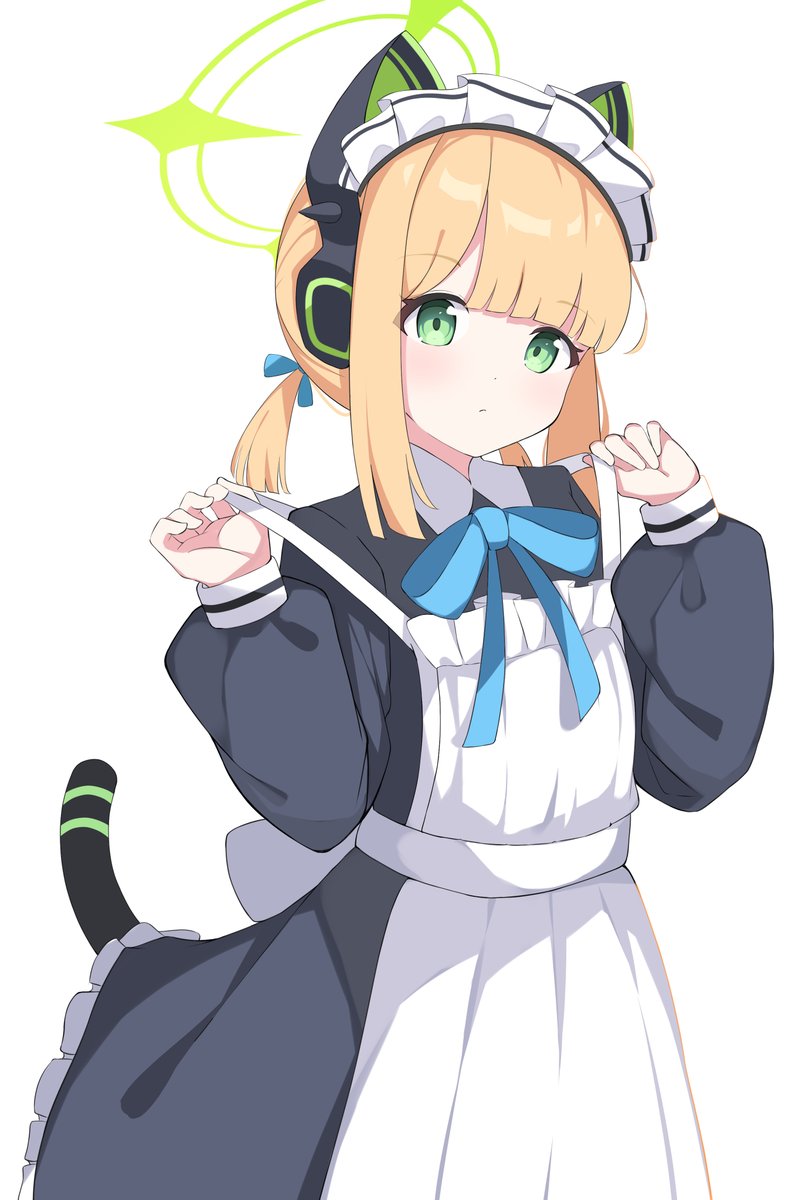 ブルアカ「メイドミドリ #ブルアカ」|よいのイラスト