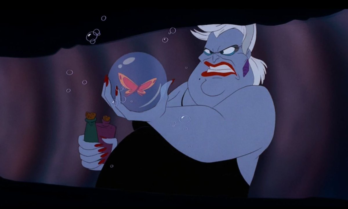 アースラが変身した美女の名前はヴァネッサ。アースラが彼女に変身する