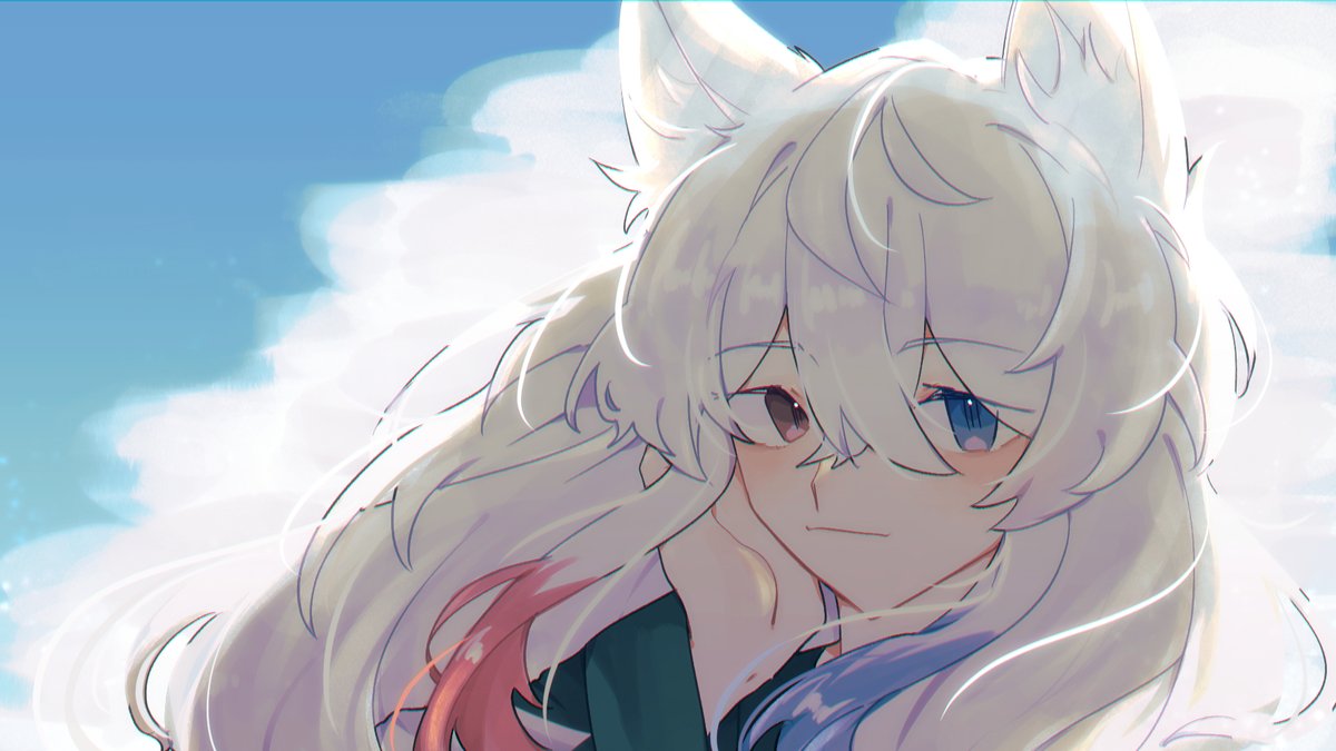 🦊🌤️ #からぴち #カラフルピーチ素材 #どぬく