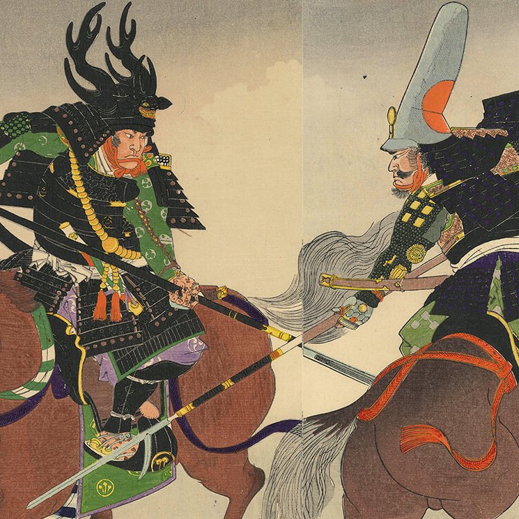 小牧・長久手の戦い」での加藤清正（右）と本多忠勝（左）の一騎打ちの