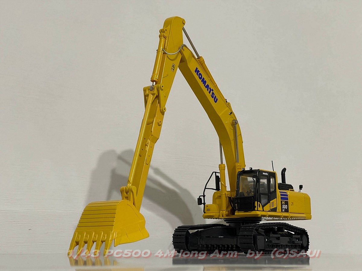 1/43 komatsu PC500 + 4M接手 大斗 #cat#コマツ#PC200#kobelco#油圧