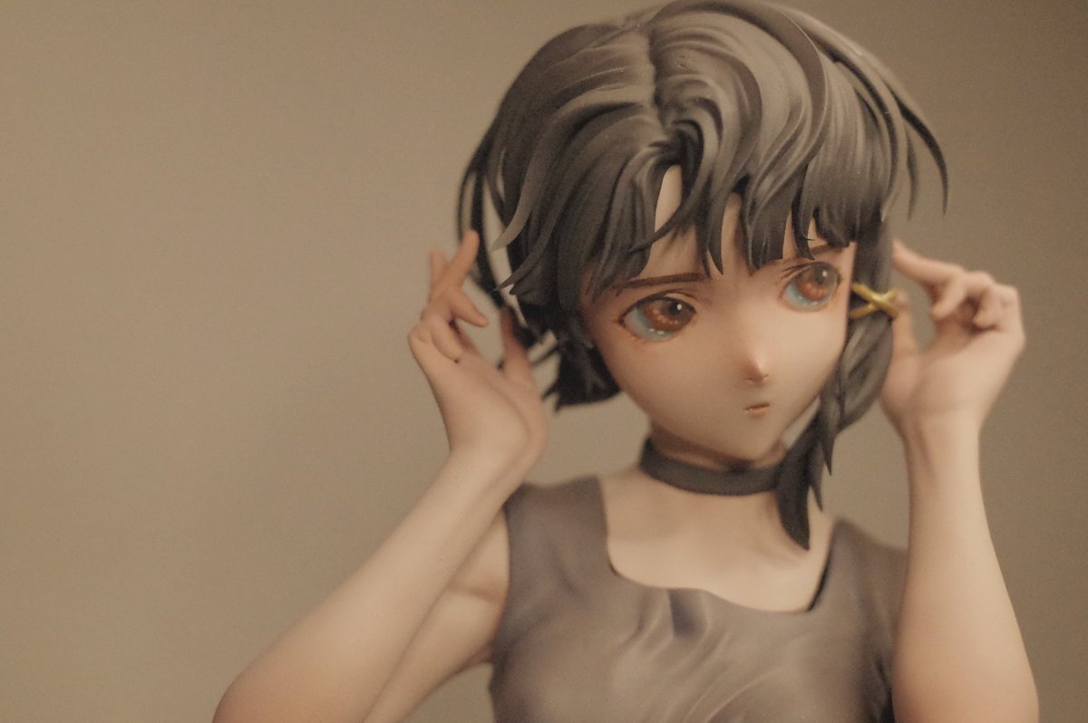 serial experiments lainより 岩倉玲音 半身像(全高20㎝) 塗装見本
