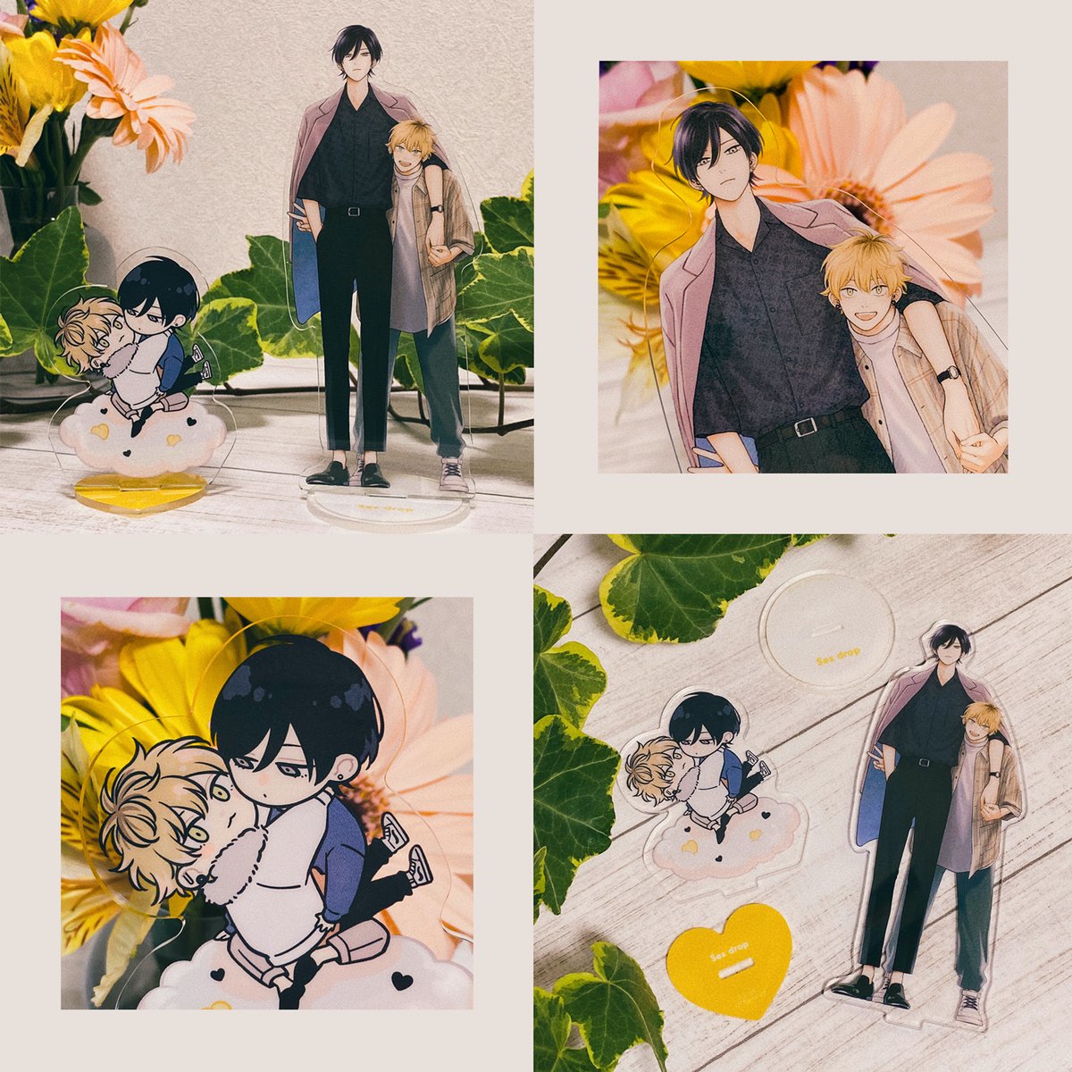 セックスドロップ』アクスタ2種の受注販売は本日23:59までの受付となっ