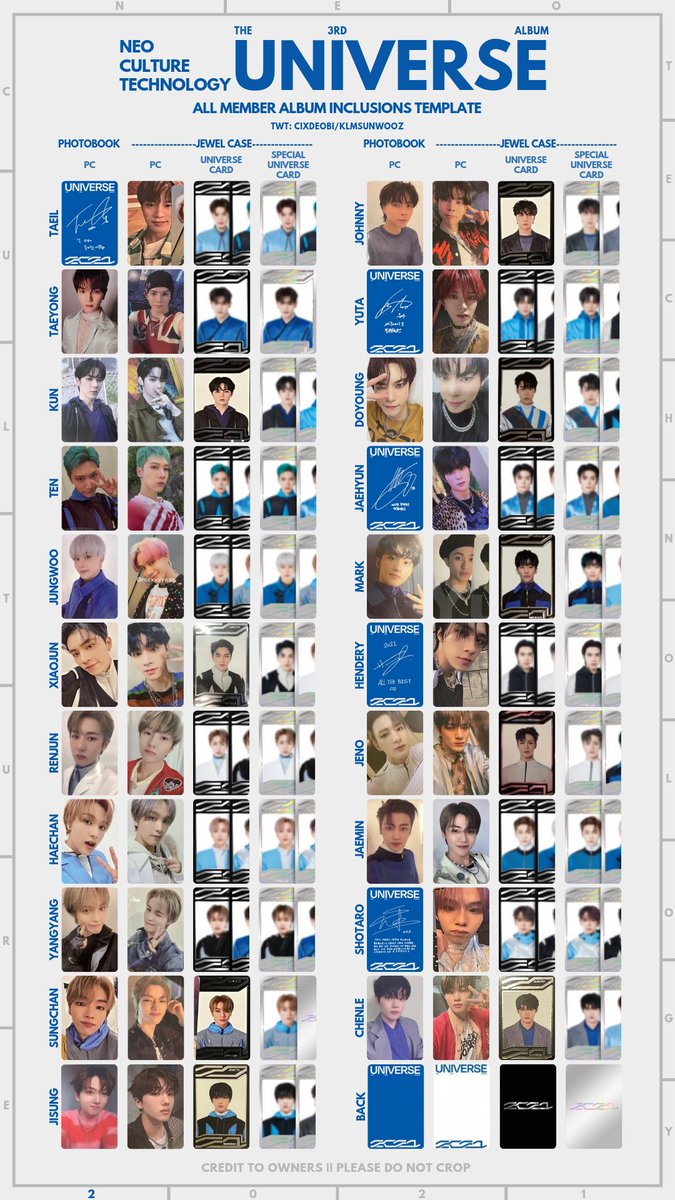 update: 엔시티 2021 포카 리스트 교환 NCT 2021 [UNIVERSE] OT21 ALL