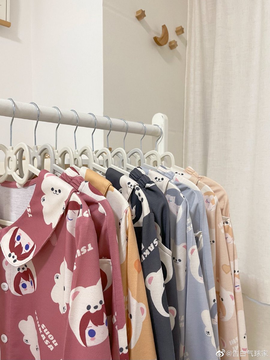 あんスタ X 告白氣球 コラボ パジャマ 長袖と袖短い2タイプ展開 実部図